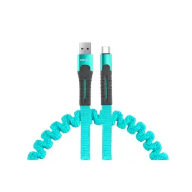 AMIO rugós USB+USB-C kábel 120cm FullLINK UC-14