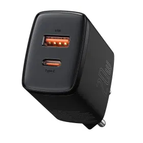 Baseus Compact Quick Charger, USB, USB-C, 20W AMIO töltő