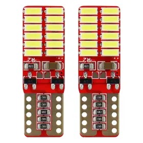 AMIO LED izzók CANBUS 24SMD 4014 T10e (W5W) Fehér 12V/24V