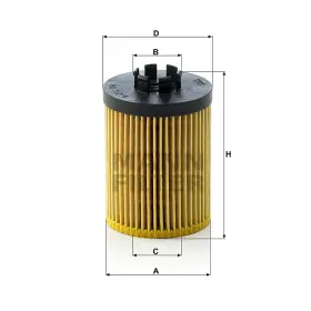 MANN FILTER Olajszűrő HU 712/8 x