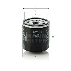 MANN FILTER Olajszűrő MW 712
