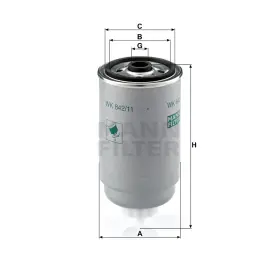 MANN FILTER Üzemanyagszűrő WK 842/11