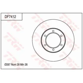TRW Féktárcsa DF7412