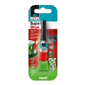 Bison Super Glue Liquid Jumbo Card 3g