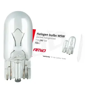 AMiO Halogén izzók W5W T10 5W W2.1x9.5d