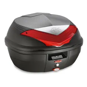 K355N MONOLOCK doboztartó, KAPPA (35L, fekete fényezetlen + piros reflektor)