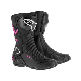 STELLA S-MX 6, ALPINESTARS motoros csizma (fekete/lila/fehér, 36-os méret)