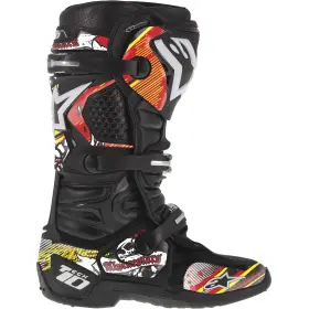 cipőkhöz való tapaszok TECH 10, ALPINESTARS (piros/fehér/sárga, 7-10/40,5-44,5-ös méretekhez)