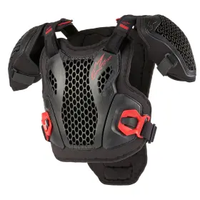 BIONIC ACTION YOUTH CHEST mellény, ALPINESTARS, gyermek (fekete/piros, S/M méret)