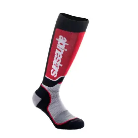MX PLUS, ALPINESTARS, gyerek zokni (fekete/piros/szürke) 2025