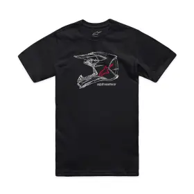 MX HELMET CSF póló, ALPINESTARS (fekete, M méret)