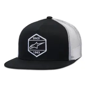 sapka BOLT TRUCKER, ALPINESTARS (fekete/fehér)