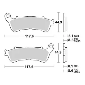 fékbetétek, BRAKING (szinterezett P30 keverék) 2 db/csomag