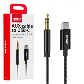 AMiO USB-C - 3,5 mm-es TYP AUX Mini Jack kábel 1m