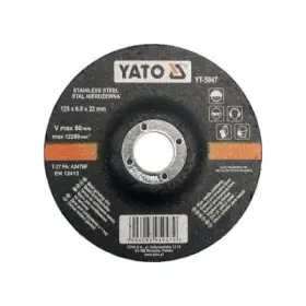 YATO - vypuklý brúsny kotúč na kov 125 x 22 x 6.8mm