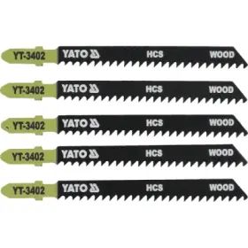 Yato - List pílový na drevo do priamočiarej píly 8 TPI, 100mm, 5ks