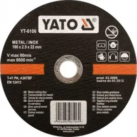 Yato - Rezný kotúč na kov 230 x 22 x 2mm INOX