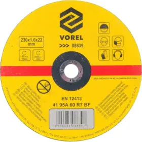 Vorel - Rezný kotúč na kov Ø230 x 22 x 1.6 mm