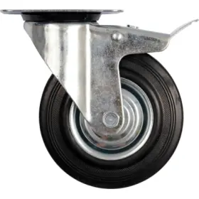 Vorel - Koliesko otočné s brzdou, gumové 130kg 160/40/195mm