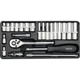 Yato - Sada nástrčných kľúčov 1/4" 4-13mm 23ks
