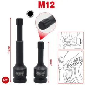Ks Tools - Rázových bit XZN M12, 1/2"