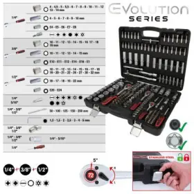 Ks Tools - Gola sada 1/4"+3/8"+1/2", 179ks
