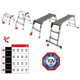 Ks Tools - Bezpečnostná hliníková plošina, D1270xŠ446xV495mm