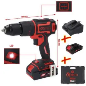 Ks Tools - Skrutkovač rázový 18V 60Nm a AKU 2Ah