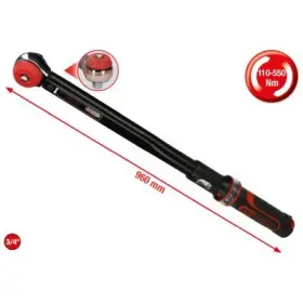 Ks Tools - presný momentový kľúč s otočnou račňovou hlavou 3/4", 110-550Nm