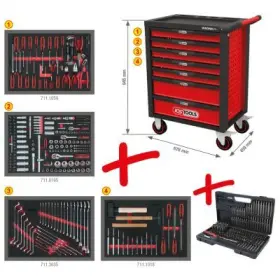Ks Tools - RACINGline vozík so 7 zásuvkami 515ks