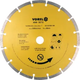 Vorel - Kotúč rezný diamantový Ø230x22.2x2.4mm segmentový