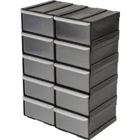 Vorel - Skrinka so zásobníkmi, 10 zásobníkov, 225x155x100mm