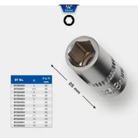 Ks Tools - Nadstavec šesťhranný krátky 1/4" 10mm