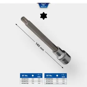 Brilliant - Nadstavec vnútorný TORX L140, 1/2", T70