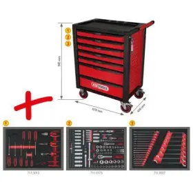 Ks Tools - RACINGline vozík so 7 zásuvkami 215ks